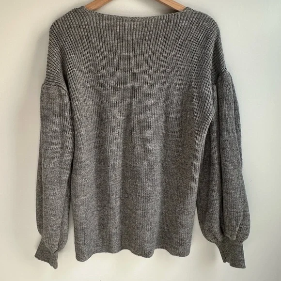 Lovers + Friends Kenora Wool Blend Cardi in Charcoal Small - Picture 4 of 8